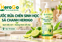 Nước Rửa Chén Sinh Học Sả Chanh HeroGo Tại TP.HCM – Hỗ Trợ Làm Sạch Dầu Mỡ, Hương Thơm Dễ Chịu