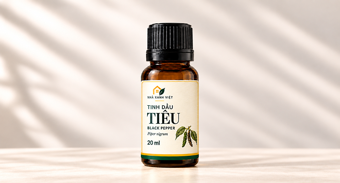 Tinh dầu Tiêu Black Pepper mang thương hiệu NHÀ XANH VIỆT do HeroGo sở hữu.