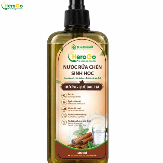 Nước Rửa Chén Sinh Học Hương Tinh Dầu Quế HeroGo