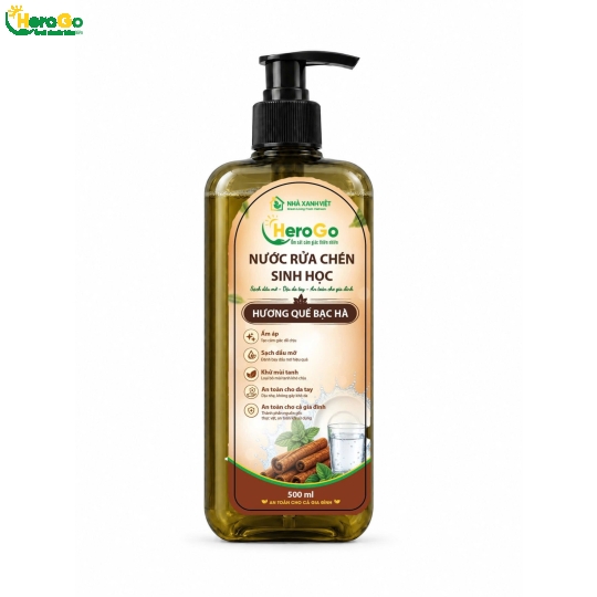 Nước Rửa Chén Sinh Học Hương Tinh Dầu Quế HeroGo
